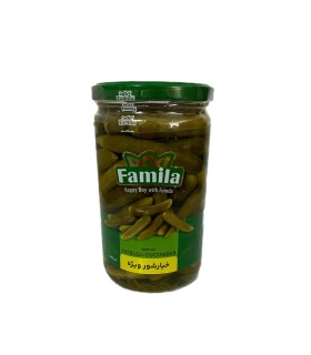 خيارشور 640 گرم ويژه فاميلا