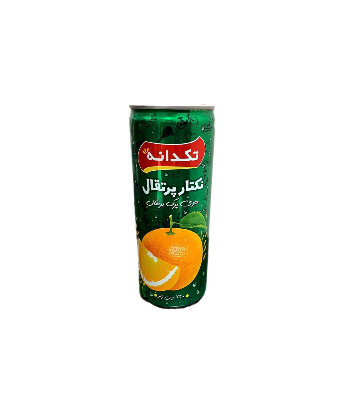 آبميوه 240 ميل قوطي پرتقال تكدانه