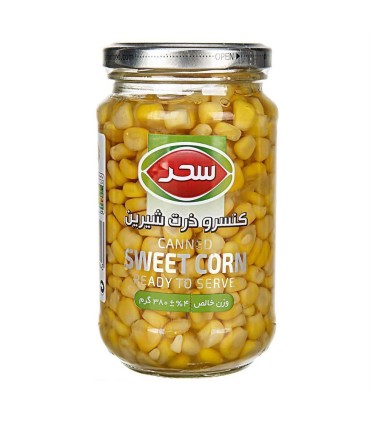 كنسرو 380 گرم  ذرت شيشه سحر