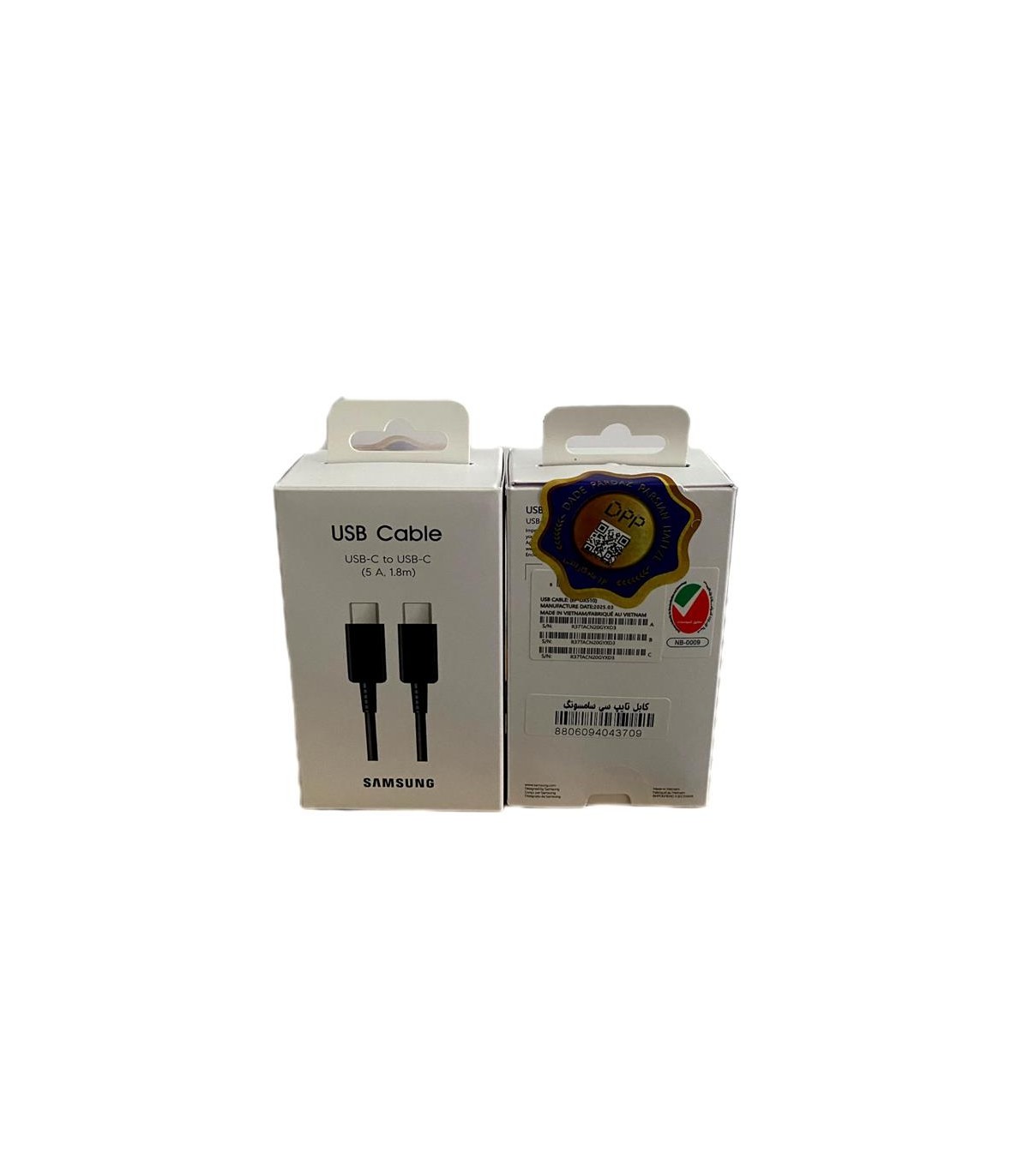 كابل USB تايپ سي به تايپ سي 5A 1/8m سامسونگ