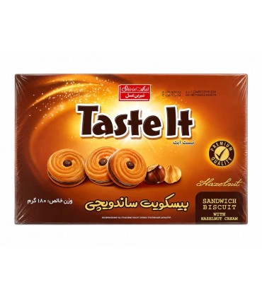 بيسكويت جعبه اي 180 گرم فندق تست ايت شيرين عسل