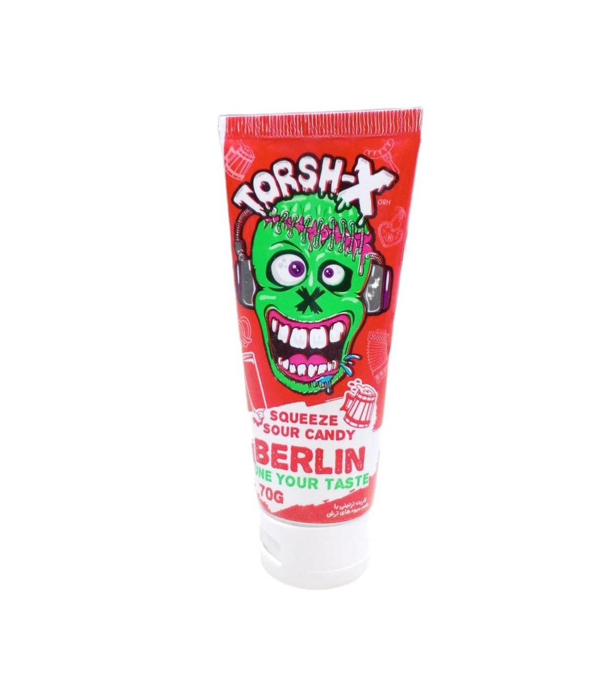 نوشيدني ژل ميوه اي ترش 70 گرم تيوپي برلين Torsh-X