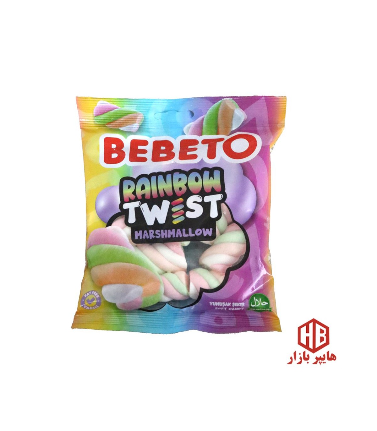 مارشمالو 60 گرم طنابي BEBETO