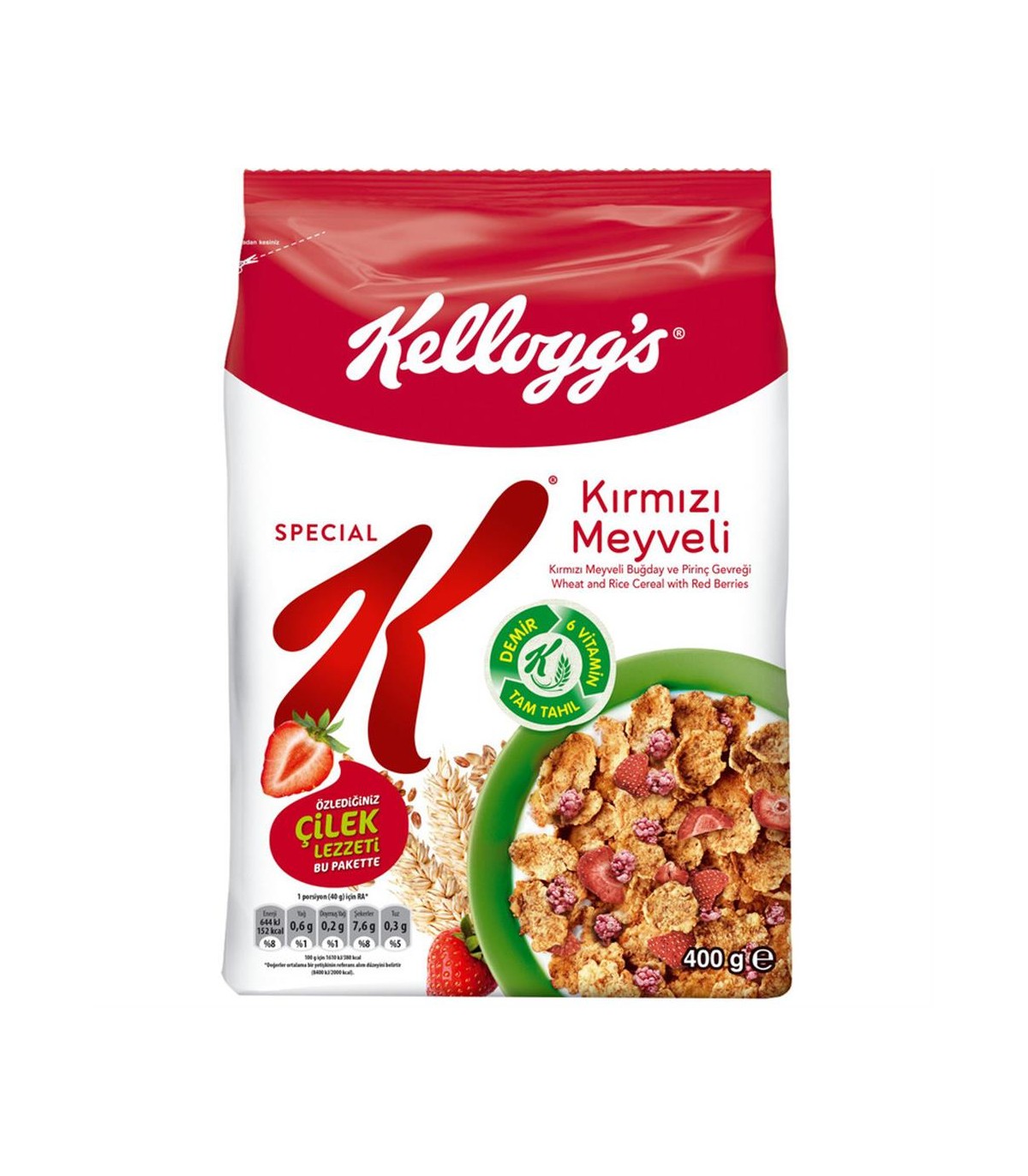 كورن فلكس 400 گرم اسپشيال كي توت فرنگي SPECIAL K