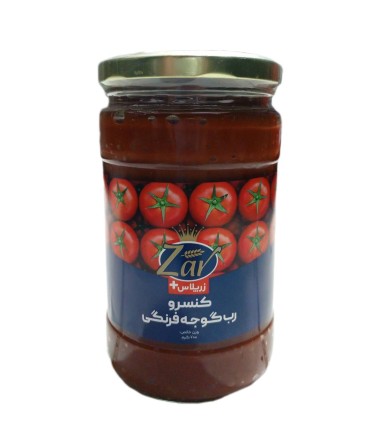 رب گوجه 700 گرم شيشه زر ماكارون