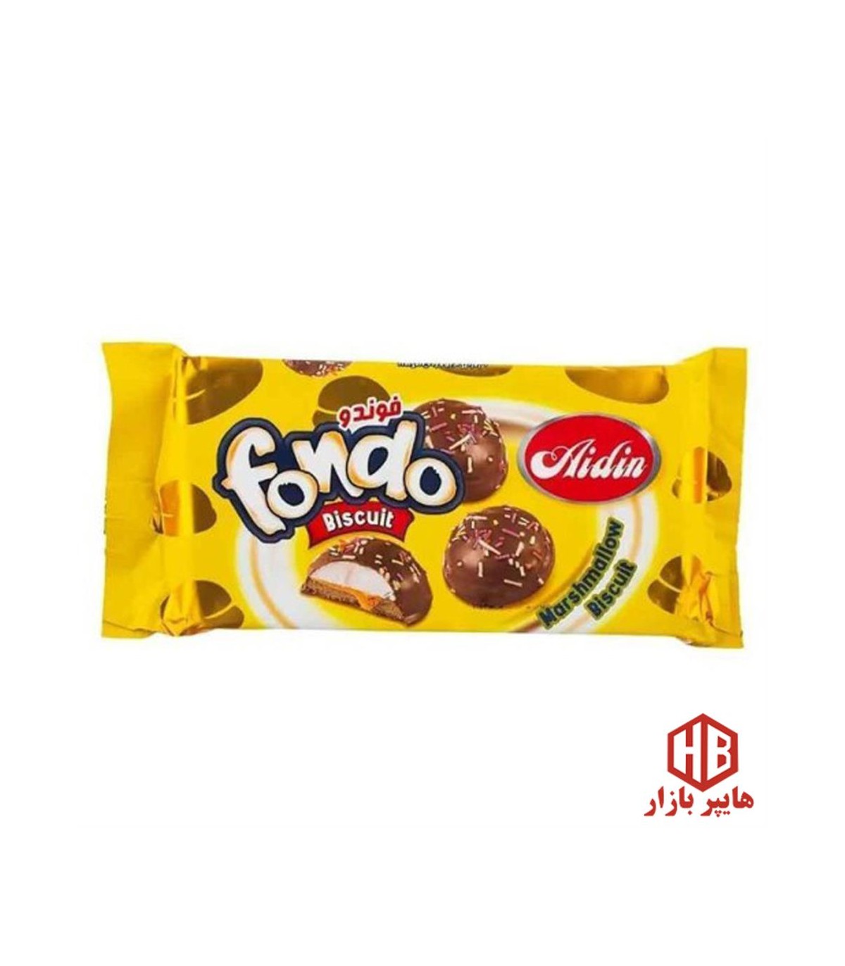 مارشمالو 125 گرم روكش شكلاتي فوندو آيدين