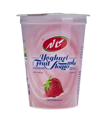 ماست 450 گرم توت فرنگي كاله