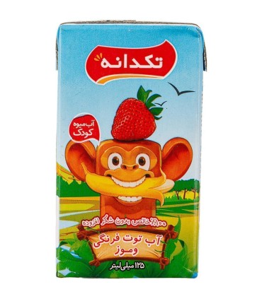 آبميوه 125ميل موز توت فرنگي تكدانه