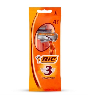 خودتراش 3 لبه تكي نارنجي بيك