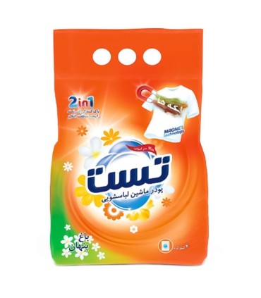 پودر لباسشويي 4 كيلو ماشيني باغ پنهان تست