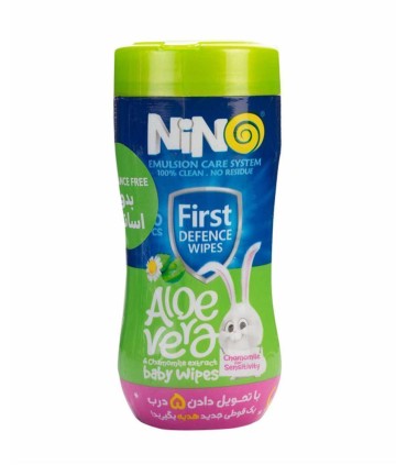 دستمال مرطوب كودك 70 برگ استوانه حساس نينو