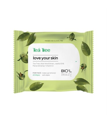 دستمال مرطوب آرايشي 20 برگ پاك كننده پوست چرب بيول