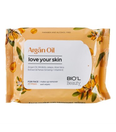 دستمال مرطوب آرايشي 20 برگ پاك كننده پوست خشك بيول