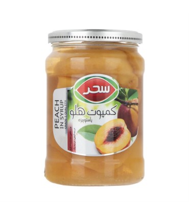 كمپوت 660 گرم هلو شيشه سحر