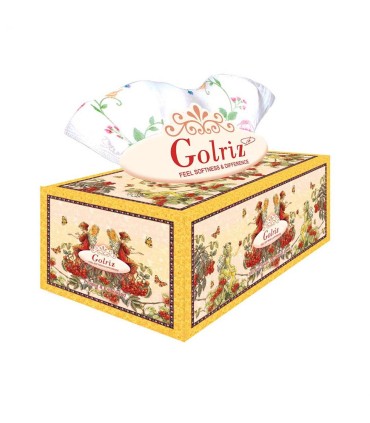 دستمال كاغذي جعبه اي 300 برگ گلدار پريا گلريز