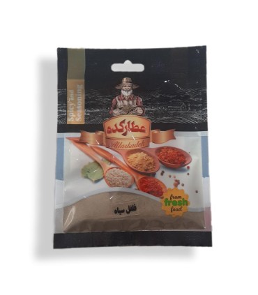 فلفل سياه 25 گرم سلفون عطاركده