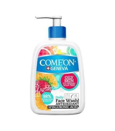ژل شست و شوي صورت 500 ميل پمپي پوست چرب كامان