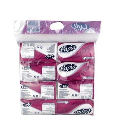 دستمال كاغذي اقتصادي 8عددي (250 برگ دولا) پاپيا