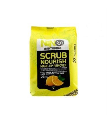 دستمال مرطوب آرايشي 27 برگ اسكراب نينو