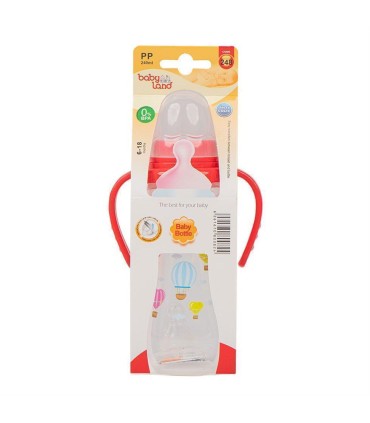 شيشه شير خوري 240 ميل فندقي دسته دار (6 تا 18ماه) بي بي لند