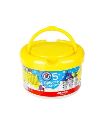 خمير بازي 5 رنگ سطلي آريا