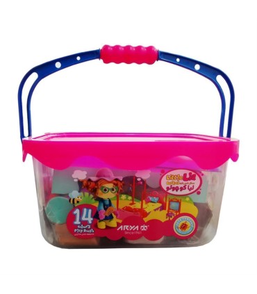 خمير بازي 14 رنگ سطلي ليا كوچولو آريا