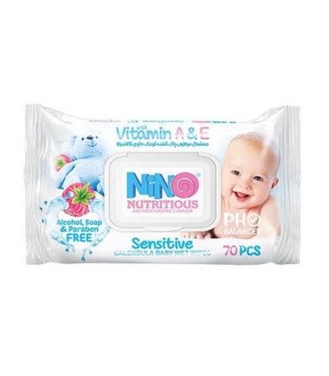 دستمال مرطوب كودك 70 برگ كالاندولا ميوه اي نينو