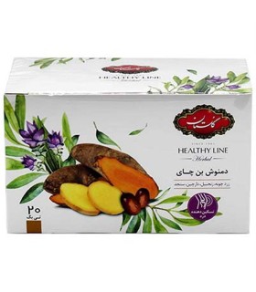 دمنوش 20 عددي بن چاي زردچوبه گلستان