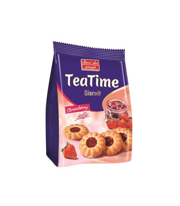 بيسكويت 200 گرم مرباي توت فرنگي تي تايم شيرين عسل