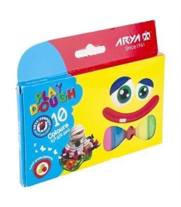 خمير بازي 10 رنگ مقوايي آريا