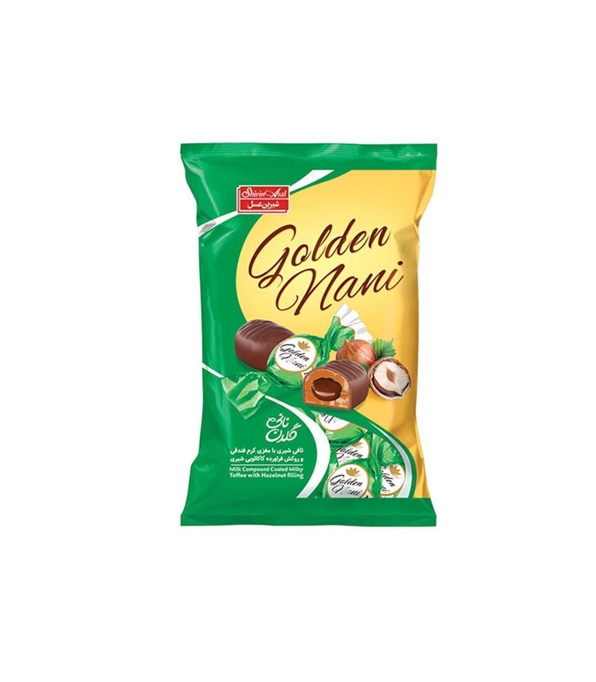 تافي 400 گرم كره اي فندوق گلدن شيرين عسل