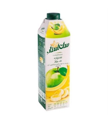 آبميوه پاكتي 1 ليتر سيب موز سان استار