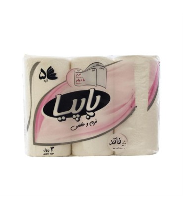 دستمال كاغذي حوله اي 3 رول پاپيا