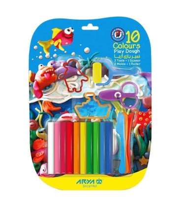 خمير بازي 10 رنگ وكيوم با ابزار آريا
