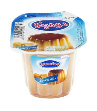 دسر 100 گرم كرم كارامل دومينو