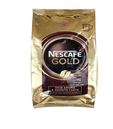 قهوه فوري 200 گرم كيسه اي گلد نسكافه