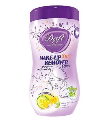 دستمال مرطوب آرايشي 70 برگ استوانه پاك كننده 5*1 دافي