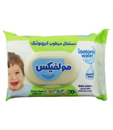 دستمال مرطوب كودك 70 برگ ايزوتونيك حس طراوت مولفيكس