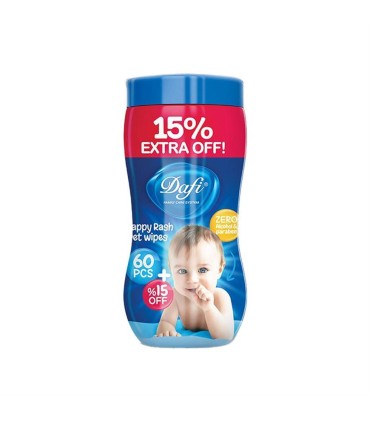 دستمال مرطوب كودك 60 برگ استوانه ضد حساسيت و سوختگي دافي