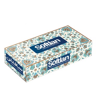 دستمال كاغذي جعبه اي 100 برگ طرح سنتي سافتلن
