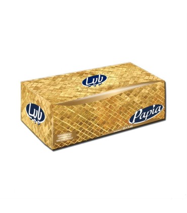 دستمال كاغذي جعبه اي 300 برگ طلايي/نقره اي پاپيا