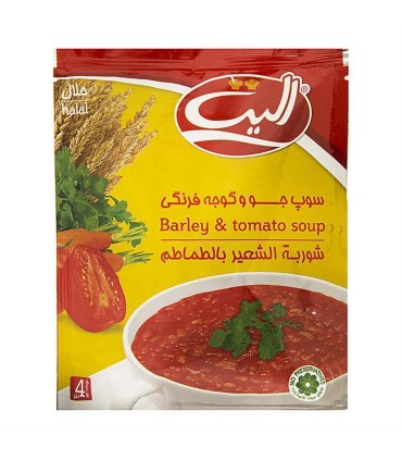 سوپ نيمه آماده جو و گوجه اليت