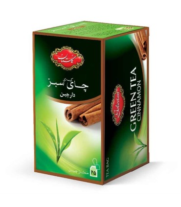 تي بگ 25 عددي چاي سبز دارچين گلستان