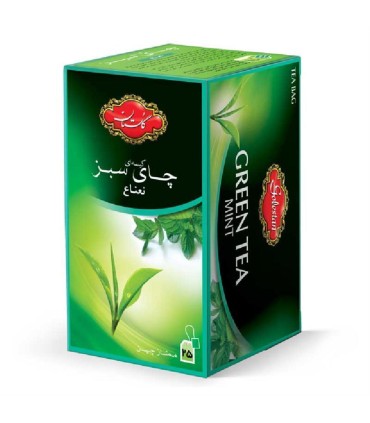 تي بگ 25 عددي چاي سبز و نعناع گلستان