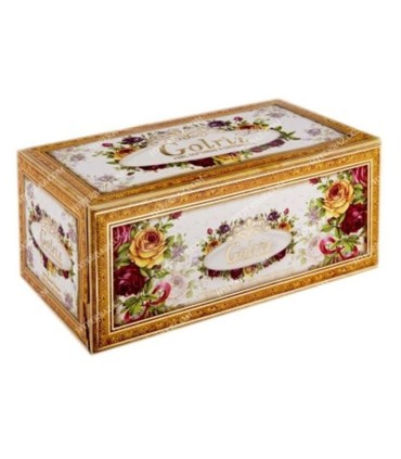 دستمال كاغذي جعبه اي 300 برگ گلدار گلدن گلريز