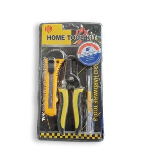 ست ابزار خانگي (كاتر-سيم لخت كن-فازمتر-چسب برق)