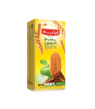 بيسكويت 330 گرم پذيرايي خوشين سيب دارچين فرخنده