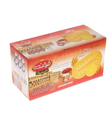 بيسكويت 900 گرم پذيرايي پرتقالي فرخنده