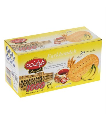 بيسكويت 900 گرم  پذيرايي موزي فرخنده