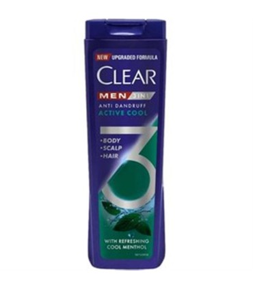 شامپو 200 ميل نعنايي مردانه بدن و مو كلير